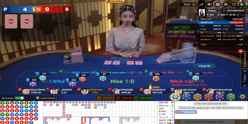 Các kèo cược và thưởng xanh chín tại Baccarat trực tuyến